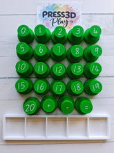 Load image into Gallery viewer, Number Playdough Stamps and Frame
